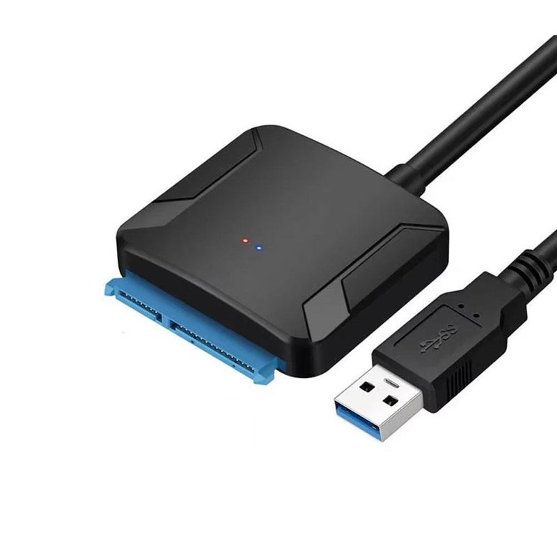 كابل محول SATA إلى USB 3.0 لأقراص SSD بحجم 3.5 بوصة وأقراص HDD بحجم 2.5 بوصة في أجهزة الكمبيوتر المحمولة.